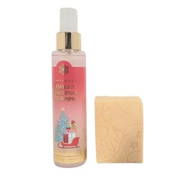 Rosebud Ranch Goat Milk Soap Sample Bath and Body Bright Christmas Morning Diamond Shimmer Mist