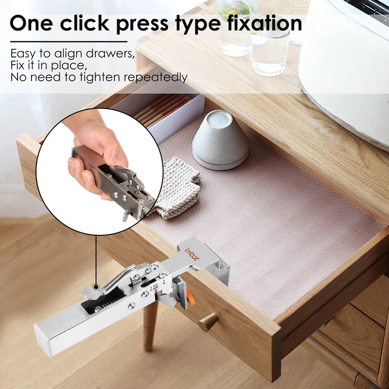 2pack Drawer Front Installation Clamps Stainless Steel Drawer Fixing Clamp