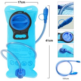 TEUEN Hydration Backpack with Hydration Bladder 2 l, Small Running Backpack, Jogging for Men and Women, Lightweight Running Backpack 6 l Bicycle Backpack with Hydration System for Trail Running, Jogging, Marathon, Hiking, blue