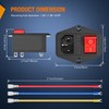 Nilight 2Pcs Switch Power Socket 10A 250V AC Power Socket