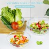 Luvan Borosilicate Clear Glass Mixing Bowls with Lids Set of