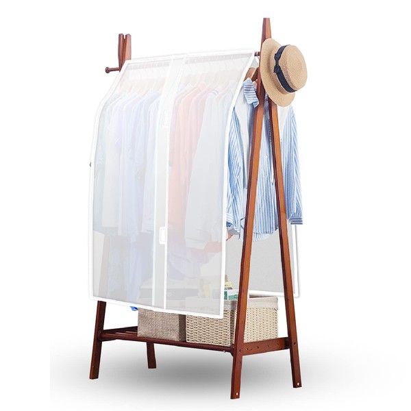 Ouliyoo Clothes Cover, 35.4 x 47.2 inches (90 x 120 cm), Garment Cover, Waterproof, Dustproof, Super Large Opening, Easy to Put In and Out Suit Cover, Hanger Rack Cover, Suitable for Closets,
