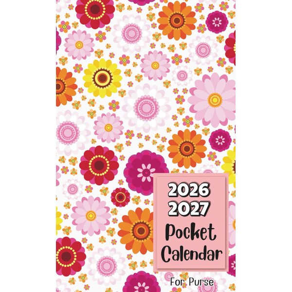 Pocket Calendar 2026-2027 for Purse: Small 2 Years Monthly Planner