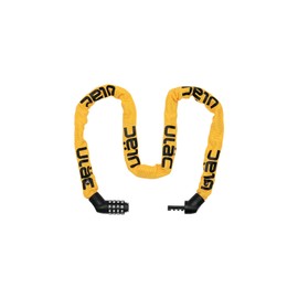 ULAC STREET FIGHTER Neo Chain Lock Combo, Resettable 4-Digit Combination Anti-Theft Bicycle Lock (Bumblebee)