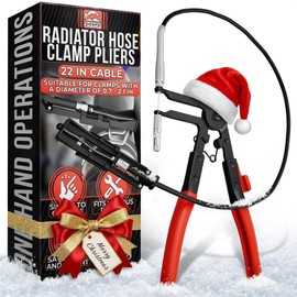 Radiator Hose Clamp Pliers Automotive Tool – Corrosion-Resistant Hose Clamp Tool with Durable Non-Slip Polymer Coating, Tension & Ratchet Locking Mechanisms – Easy to Use, Time-Saving for Car Repairs