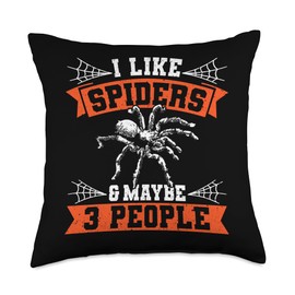 Tarantula Spider Pet Arachnologist JM0 Tarantula Like Spiders and Maybe 3 People Throw Pillow, 18x18, Multicolor