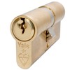 Yale Anti-Bump Euro Cylinder Polished Brass 45/50 (95mm Overall) Lock