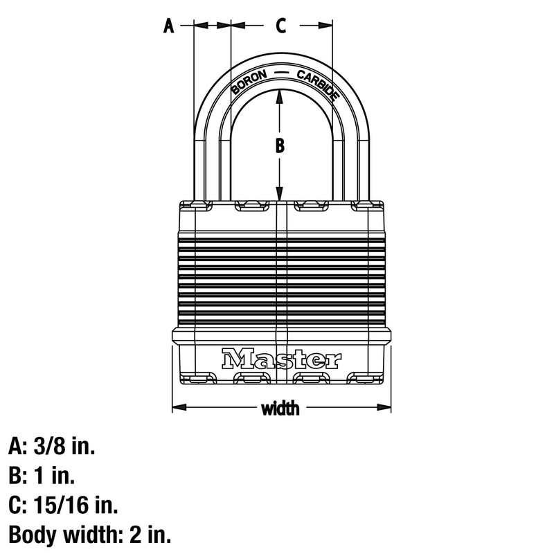 Master Lock M5XT Magnum Heavy Duty Outdoor Padlock with Key,