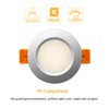 YGS-Tech 2 Inch LED Recessed Lighting, Dimmable Downlight 3W(35W Halogen