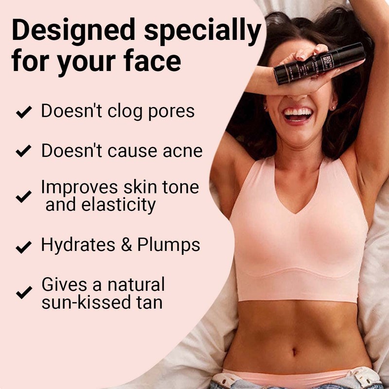 Face Tanner – Self Tan Serum w/Hyaluronic Acid and Organic