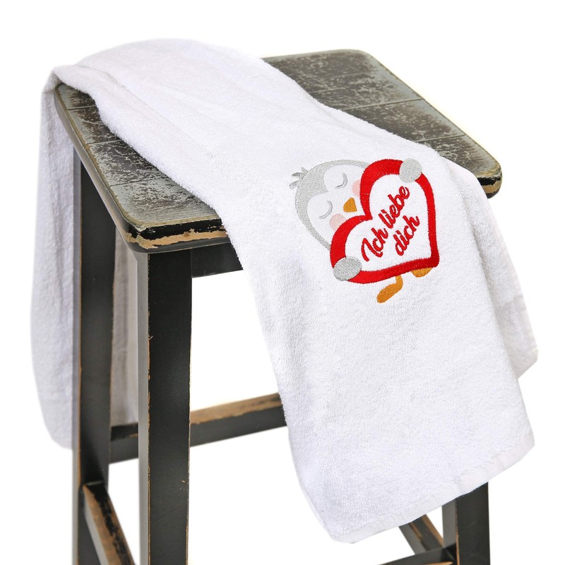 Abc Casa “ Ich Liebe Dich” [German Text] Hand Towel,