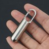 Pill Box Keychain,Stainless Steel Waterproof Pill Organizer for Outdoor Travel