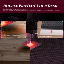 Doppy Laser Bed, Honeycomb Laser Bed 21.26” x33.46”x 0.87" Honeycomb Working Table for CO2 or Diode Laser Engraver Cutting Machine, Honeycomb Working Table with Aluminum Plate for Table-Protecting