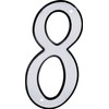 HIllman 841612 4-Inch Nail-On Reflective Plastic House Number 8