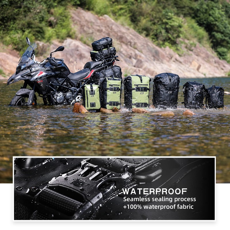 Rhinowalk Motorcycle Tail Bag, Travel Luggage Bags, Waterproof Rear Carrier,