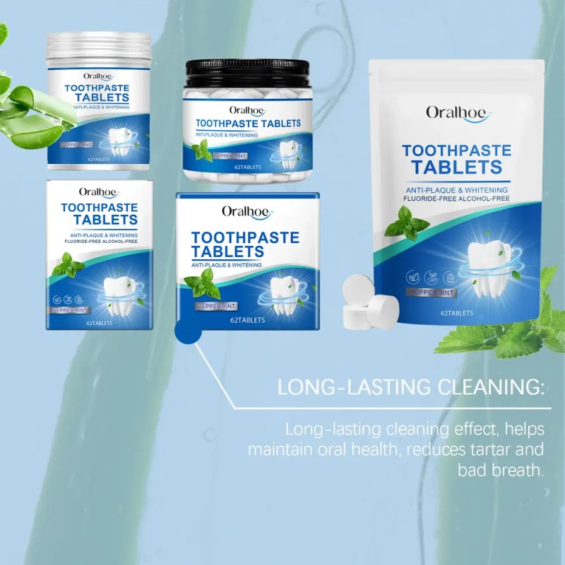 I Pastillas De Pasta De Dientes Oralhoe Mint Para Un