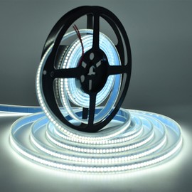 SUYOOULIN LED Strip Lights, SMD 2835 LED Strip, DC12V 1200LEDs 16.4Ft 26000LM High Density LED Light Strips Tube Waterproof IP67, 3 Times Brightness Than SMD3528 LED Strip, Daylight White 6500K