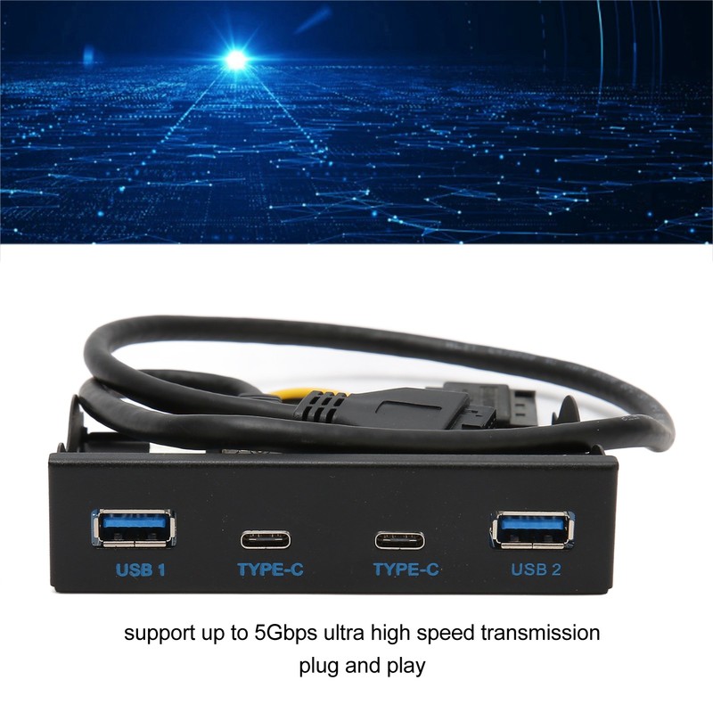 USB 3.2 Front Panel Hub 6 Ports 5Gbps High Speed