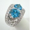 Victoria Wieck 4.72ct Swiss Blue Topaz & White Topaz Sterling
