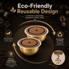 G1 80ml Aluminum Reusable Coffee Pods, 2-Pack with 2 Brown