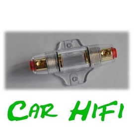 Car HiFi Fuse Holder & Fuse AGU for Power Amplifier Gold-Plated Including 60 A
