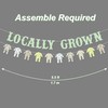 Green Gingham Locally Grown Baby Shower Banner, Rustic Onesie Garland