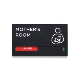 Kubik Letters Mothers Room Sign with Slider for Dual Messages Room Status (AVAILABLE or IN USE)