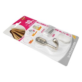 Nichiku Industrial Hook Magic Cloth 8 J Hook, Single Hook MJ-022W, Depth 1.1 x Height 2.3 x Width 0.7 inches (2.9 x 5.8 x 1.7 cm), 1 Cap, 2 Mounting Pieces, 8 Nails