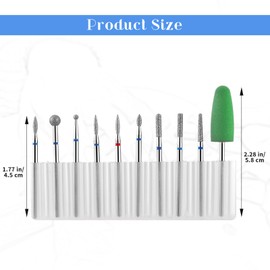 Dimeho 10 Pcs Nail Drill Bit Set Universal Diamond Carbide Drill Bits for Nails Acrylic Gel Nail Bit Kit Cuticle Remover Bits set for Professional Manicure Pedicure Crystal Nail Extension