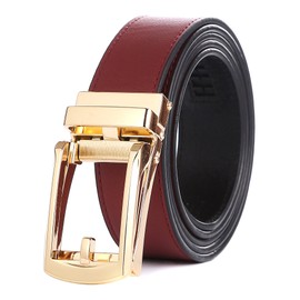 Tonywell Dress Belts for Men, Leather ratcheting belts, Adjustable to Fit 1 3/16"