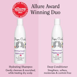 Rizos Curls Wash Day Bundle – Hydrating Shampoo & Deep Conditioner Set with Shea Butter for Every Curl Pattern 1a-4c – Gently Cleanses, Moisturizes, Softens & Adds Shine – Sulfate & Paraben Free