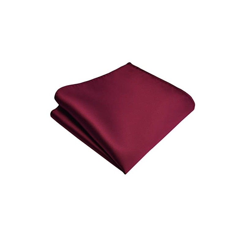 Branduce Burgundy Pocket Square for Men Plain Solid Boy Handkerchief