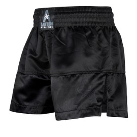 Anthem Athletics 50/50 Muay Thai Shorts - Kickboxing Short Boxing Trunks for Men & Women - Black - Medium