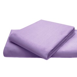 GA COMMUNICATIONS PLAIN FITTED COT BED SHEETS COTTON 200 THREAD COUNTS COVER BABY ROOM BEDDINGS[Lilac,70 x 140 + 15 cm]