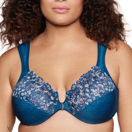 Glamorise Full Figure Plus Size Wonderwire Front-Closure Bra Underwire #1245