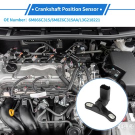 VekAuto 1 Pc Crankshaft Position Sensor for Ford for Mustang 2.3 2015-2023 Sturdy Metal Plastic Black Engine Crank CKP Sensor