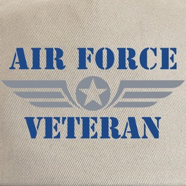 CafePress Air Force Veteran Cap Unique Adjustable Baseball Hat Khaki