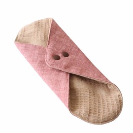 Hafuku Organic Cotton Warming Cloth Size L (Approx. 7.1 x Approx. 8.1 x 0.2 inches (18 x 20.5 x 0.5 cm), Color (Peach).