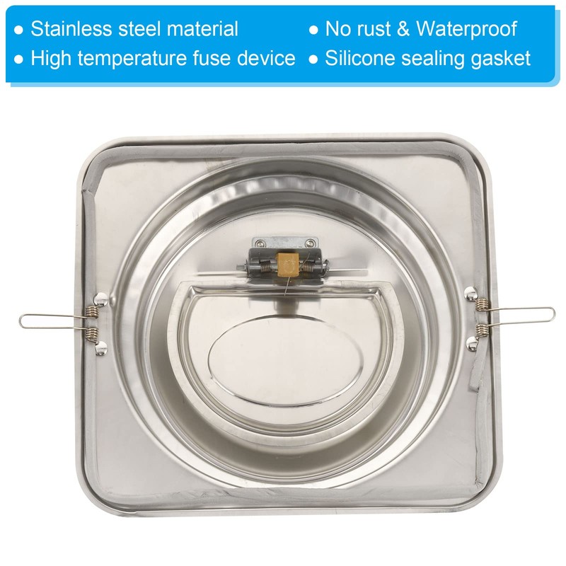 PATIKIL 7" to 6" Backdraft Damper with Ducting Hose Clamp,