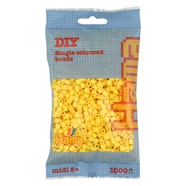 Hama Midi: Bag of 1000 Beads Light Yellow