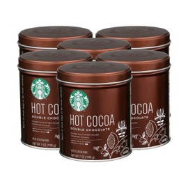 Starbucks Hot Cocoa Mix Tin, Double Chocolate, 7 OZ (6pack)