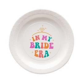 Fun Express 10 1/2" In My Bride Era Party Disposable Paper Dinner Plates - 25 Count