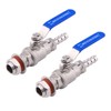 DERNORD 2 Packs 1/2 Inch Weldless Ball Valve Stainless Steel