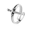 Sword Ring Sterling Silver 925 Dagger Open Wrap Adjustment Unisex