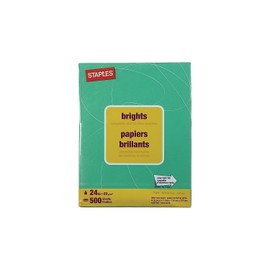 Staples 733092 Brights 24 Lb. Colored Paper Dark Green 500/Ream
