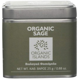 Organic Islands Herbs Greek Sage Single Cube Tin, 25 g (Pack of 2)