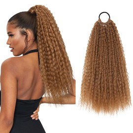 Hair Extension Curly Wrap Around Yaki Ponytail Extension Long Wavy Synthetic Hair Accessories for Women 3224