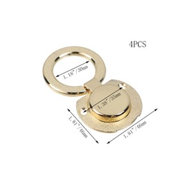 Pastlla 4Pcs Flush Ring Pull Round Recessed Pull Handle Knob Finger Flush Pull Handle Hidden Concealed Modern Plane Cabinet Drawer Door Pull, Zinc Alloy 1.38" Hole Centers, Bright Gold