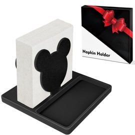 Cute Napkin Holder Mouse Ears Napkin Dispenser Funny Napkin Standing Holder for Kitchen Table Decors Gifts for Birthday Thanksgiving Christmas New Year Housewarming(Not Including Shakers)