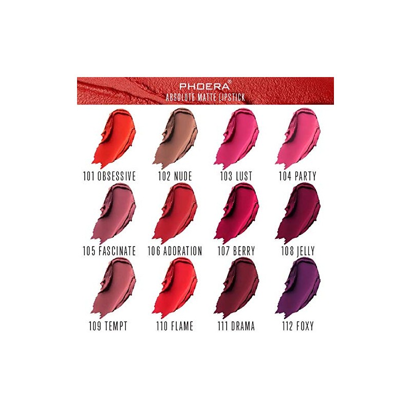 AQUAPURITY PHOERA ABSOLUTE VELVET MATTE LIPSTICK LONG LASTING WATERPROOF PIGMENT